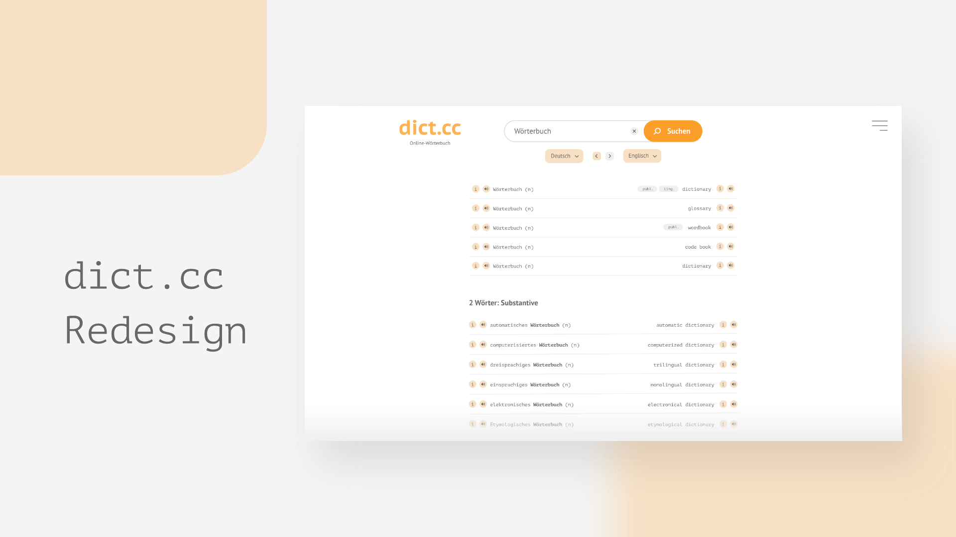 dict.cc Redesign Concept