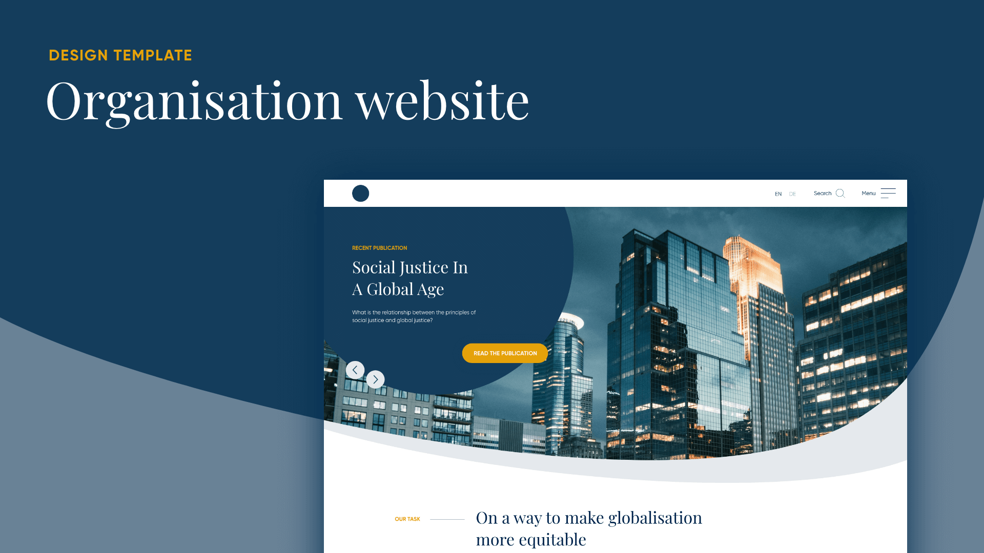 Design Template for an Organisation Website